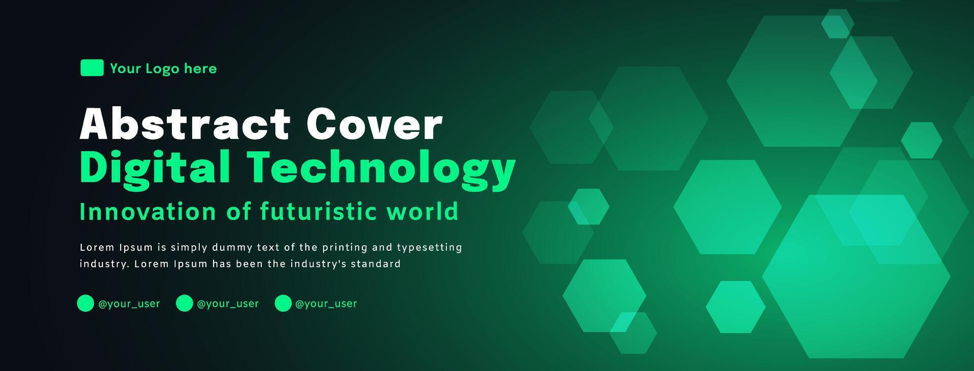 Digital technology poster cover speed connect dark green background, cyber information, abstract communication, innovation future tech data, internet network connection, Ai big data blend illustration vector