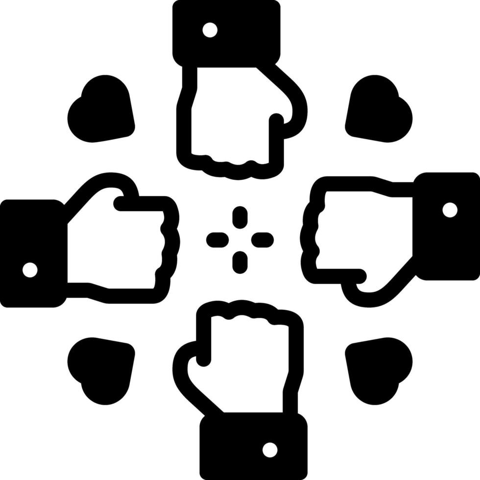 Vector solid black icon for alliance