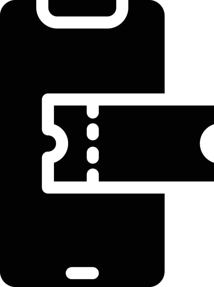 Online ticket vector icon