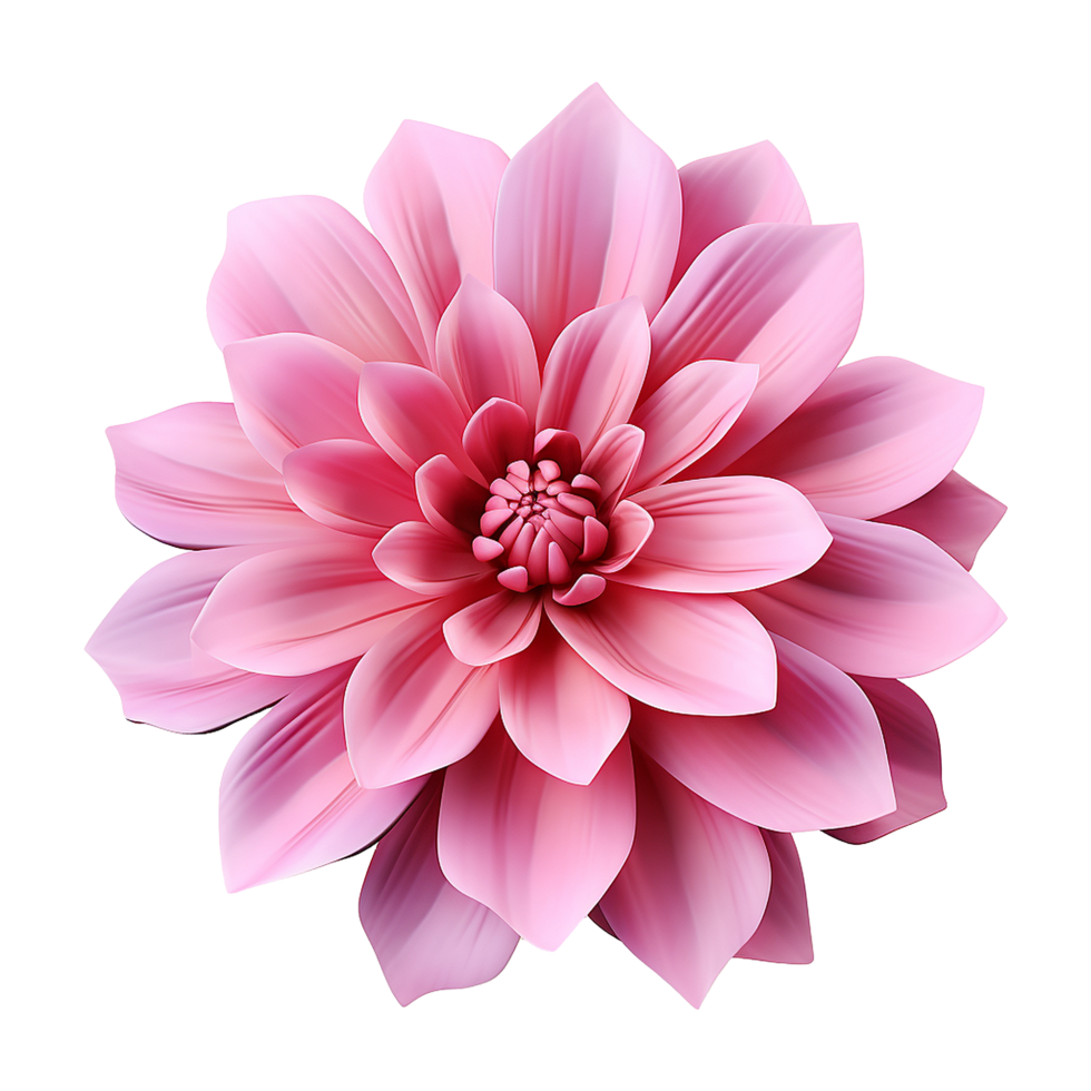 ai généré 3d style coloré fleur isolé sur transparent Contexte png