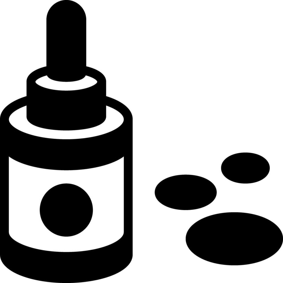 Solid black icon for serum vector