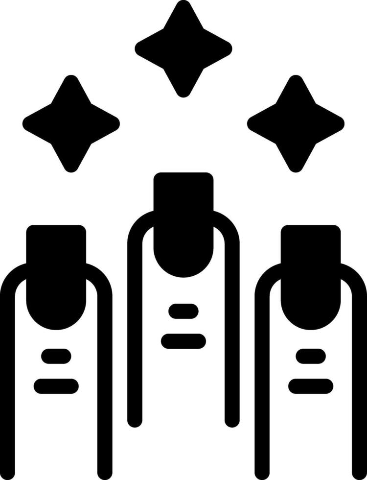 Solid black icon for nail vector