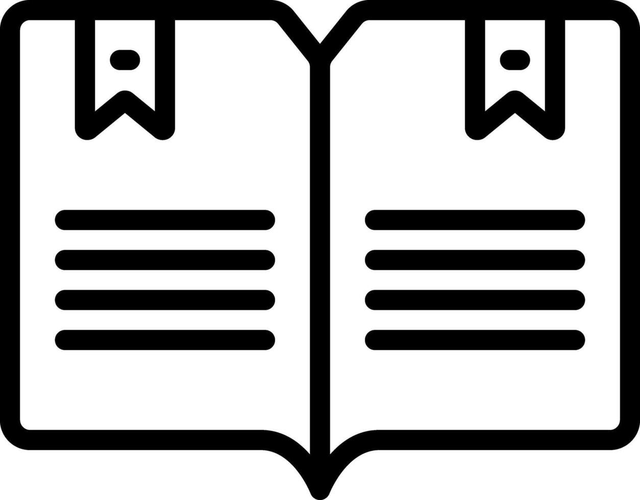 Black line icon for bookmarks vector
