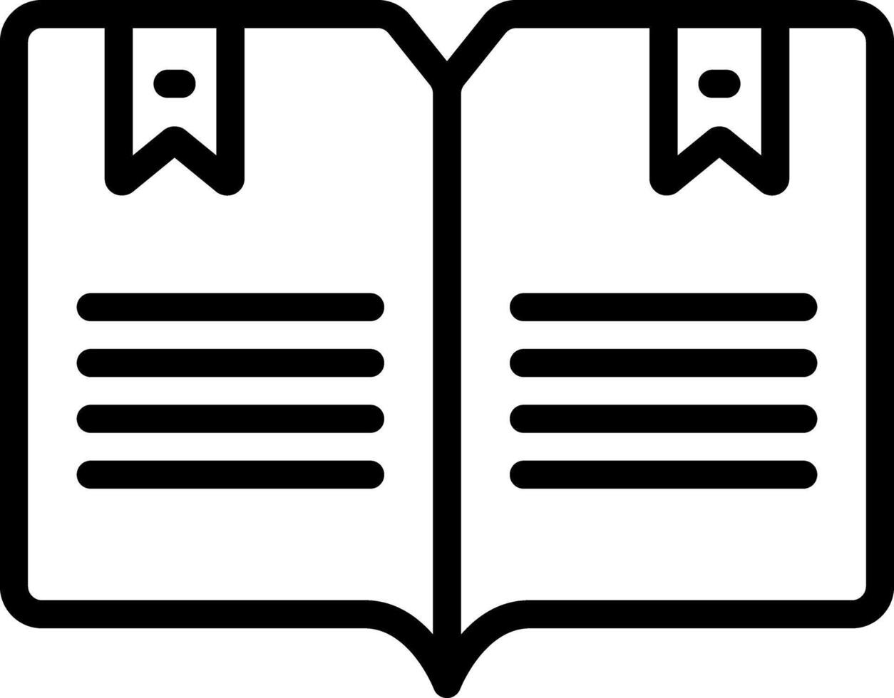 Black line icon for bookmarks vector