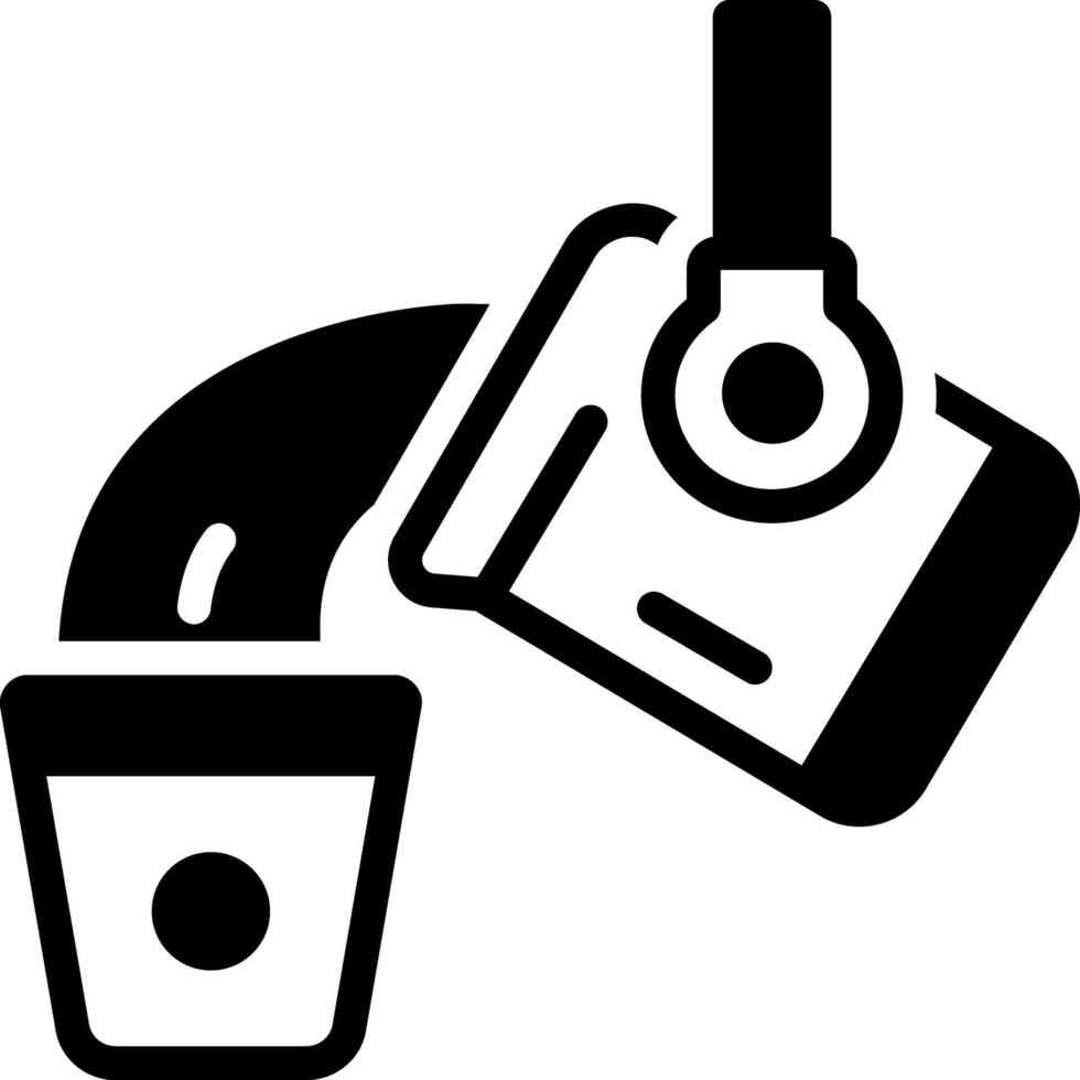 Vector solid black icon for casting