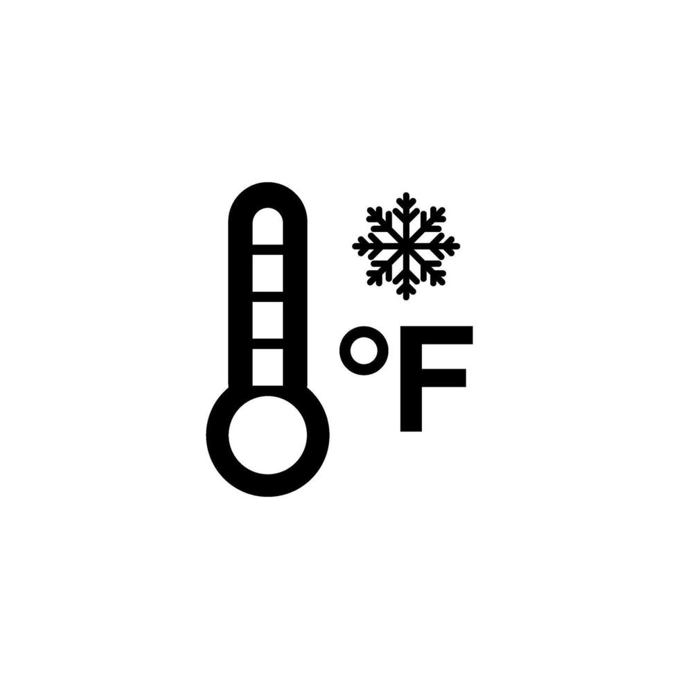 a thermometer and snowflake icon on a white background vector