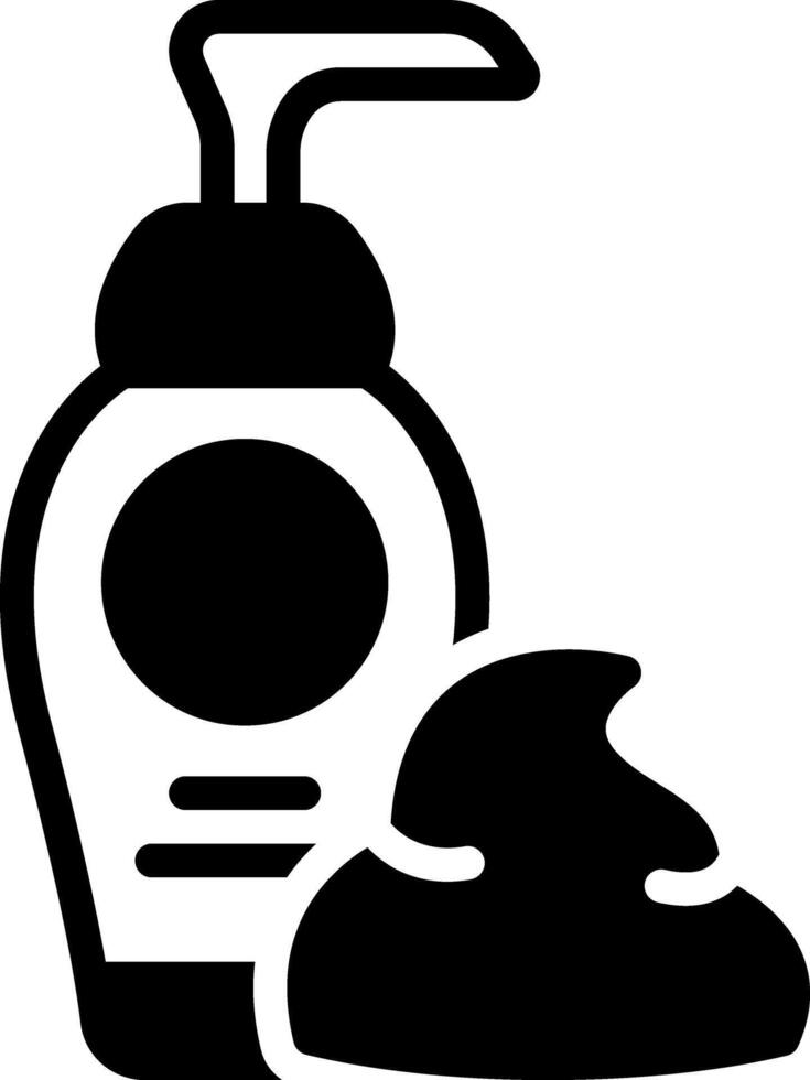 Solid black icon for lotion vector