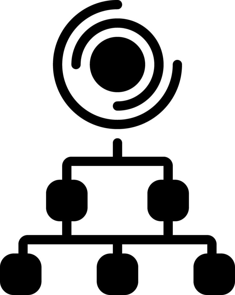 Solid black icon for structure vector