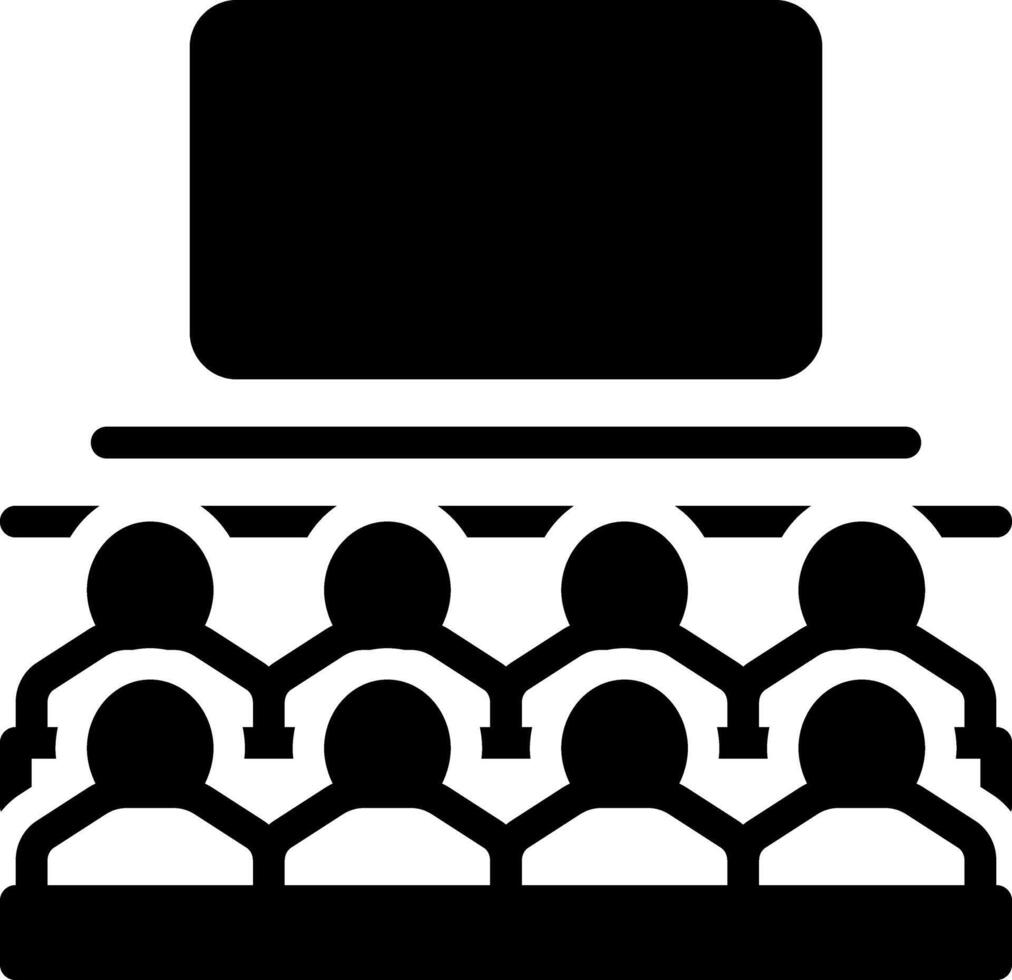 Solid black icon for audience vector