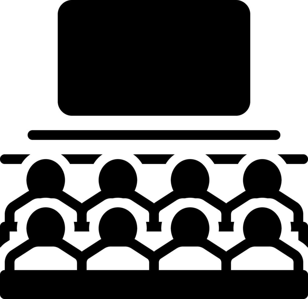 Solid black icon for audience vector