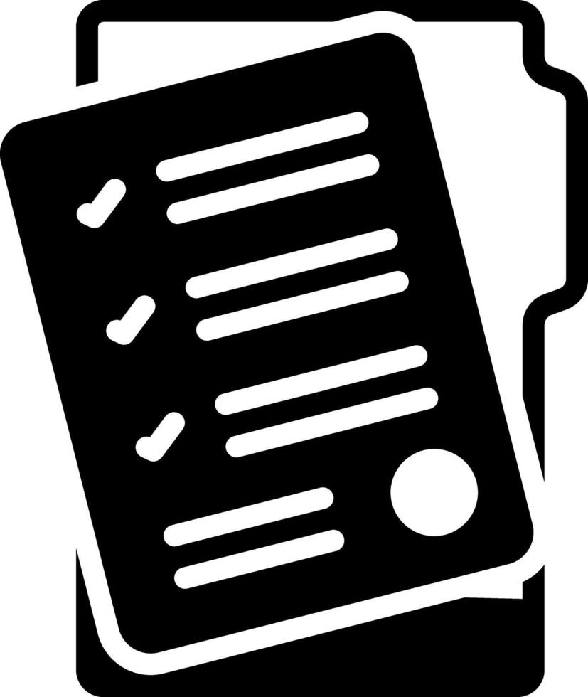 Solid black icon for agreement vector