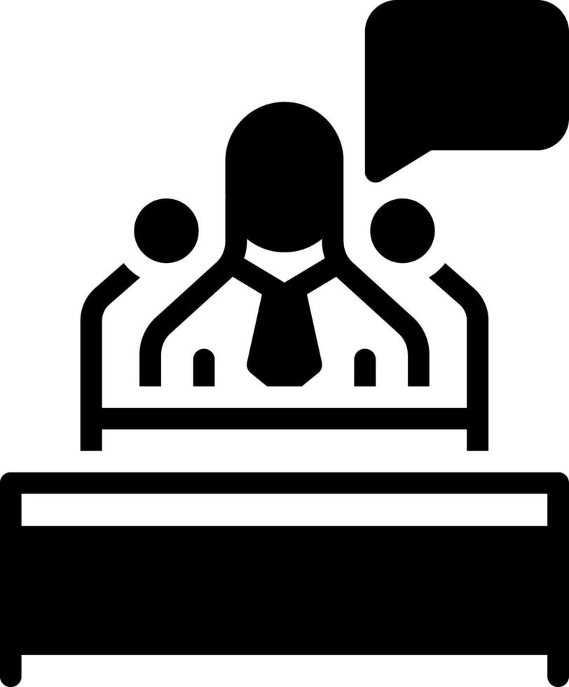 Vector solid black icon for speeches