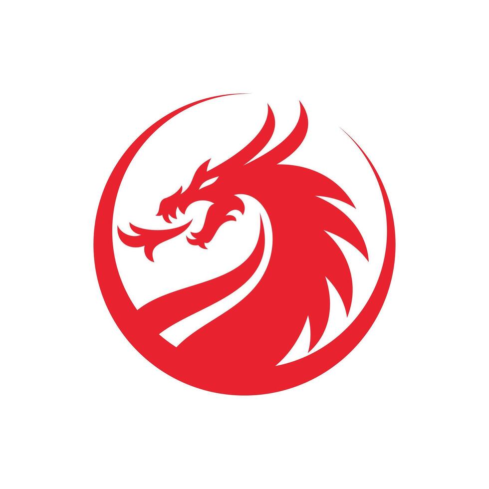 Dragon head logo design vector illustration