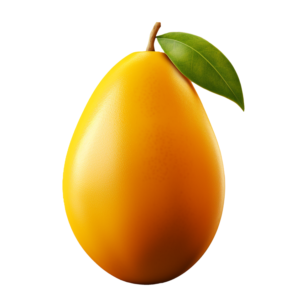 ai generado 3d mango aislado frutas en transparente antecedentes png