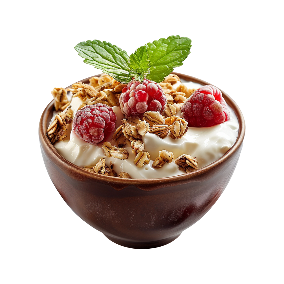 AI generated Yogurt bowl isolated on transparent background png