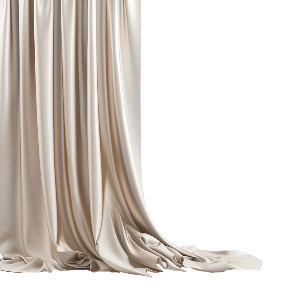 AI generated Silk curtain png isolated on transparent background