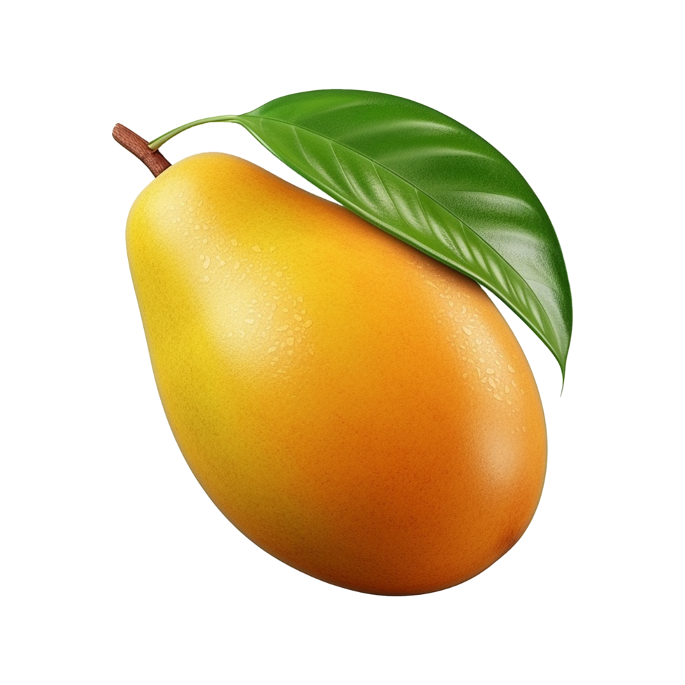 AI generated 3d Mango isolated fruits on transparent background png