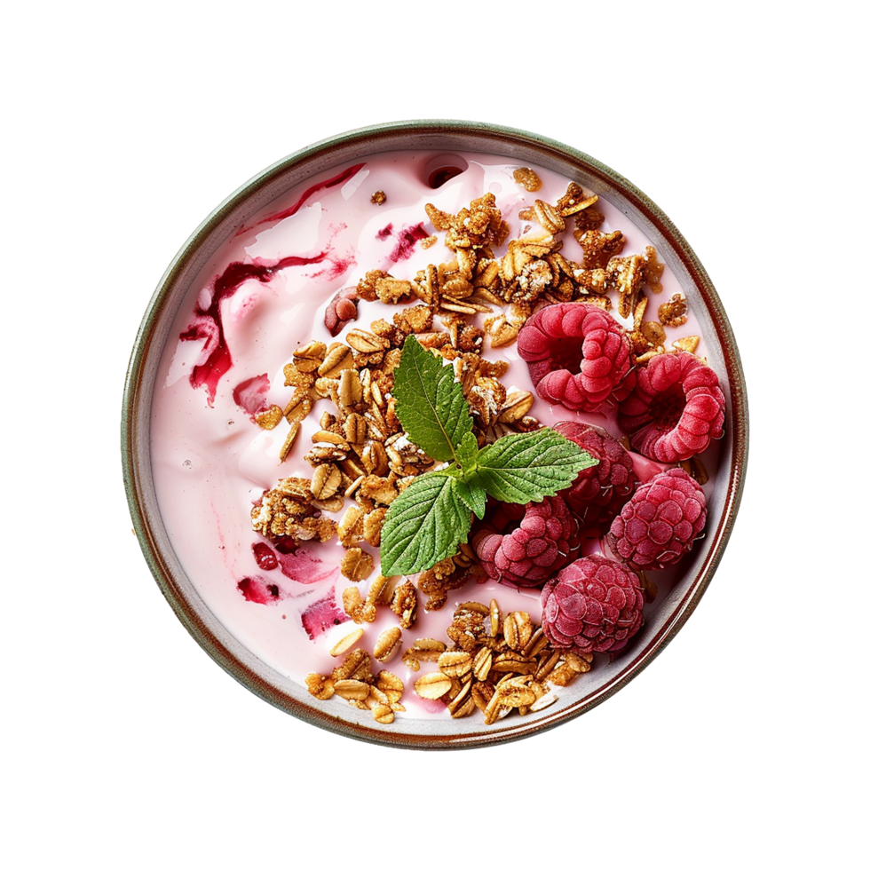 AI generated Yogurt bowl isolated on transparent background png