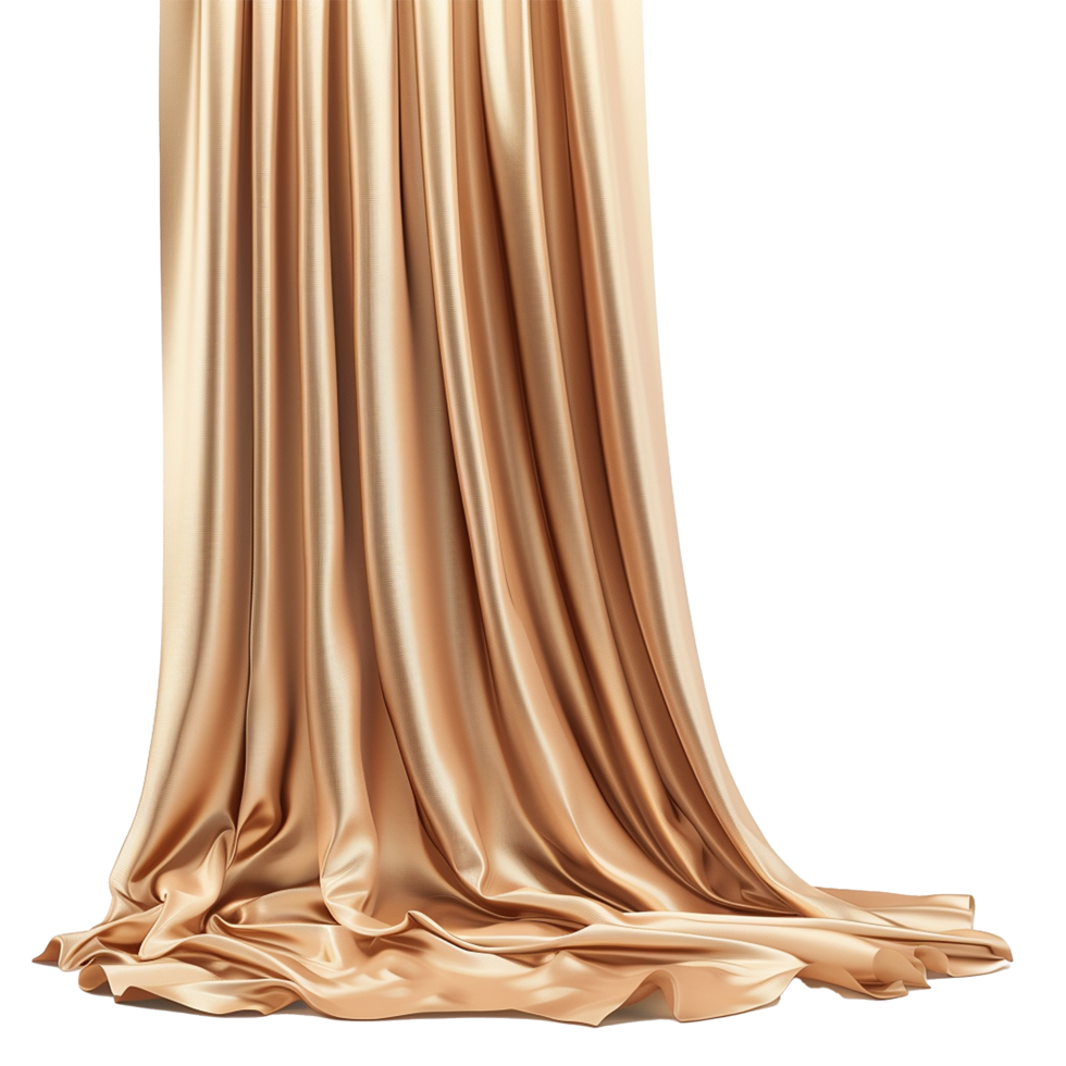 AI generated Silk curtain png isolated on transparent background