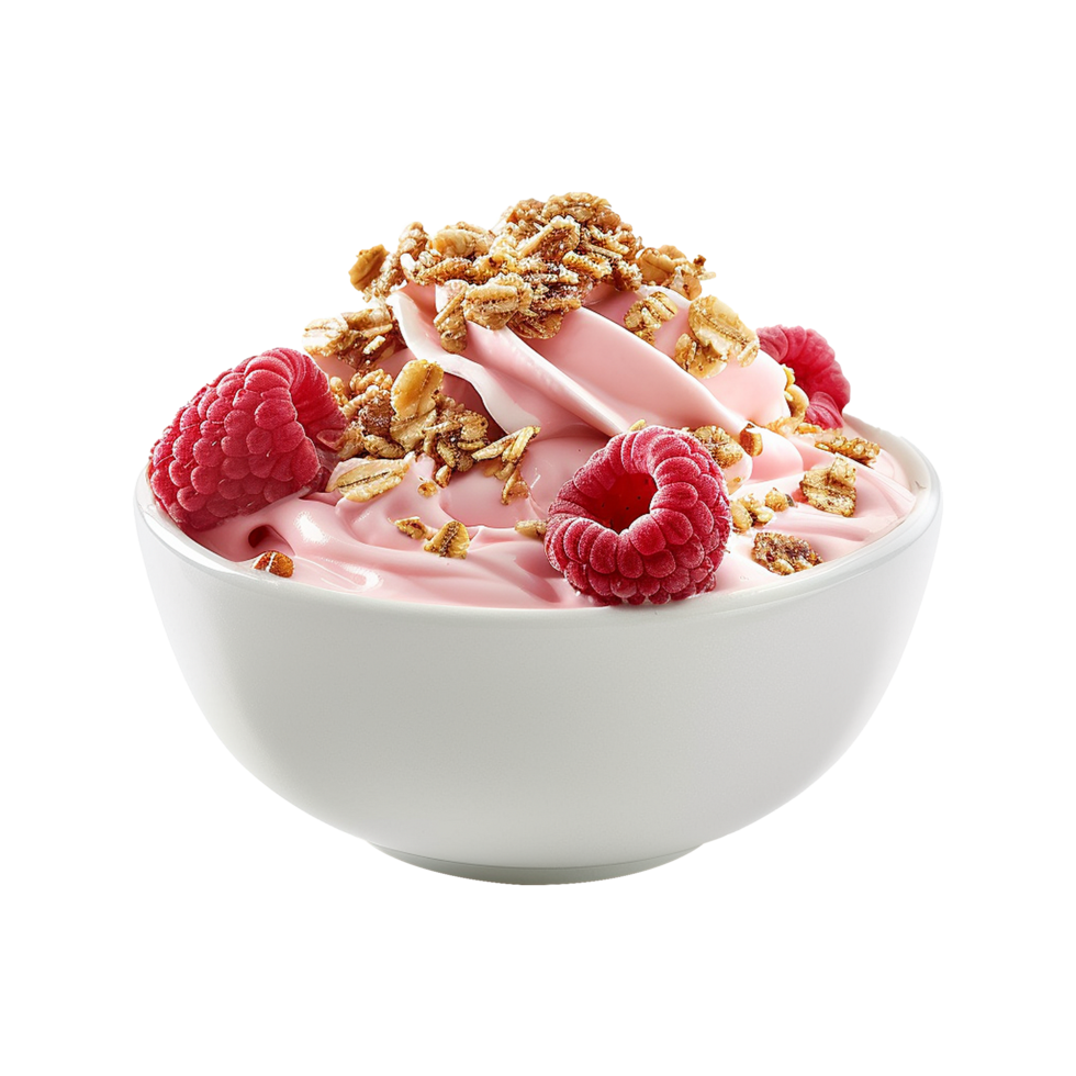 ai generiert Joghurt Schüssel isoliert auf transparent Hintergrund png