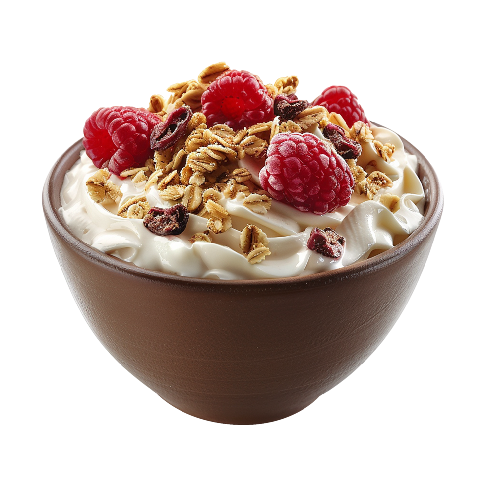 AI generated Yogurt bowl isolated on transparent background png