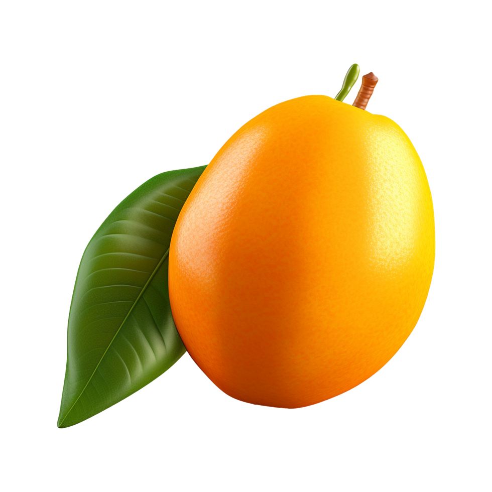 AI generated 3d Mango isolated fruits on transparent background png