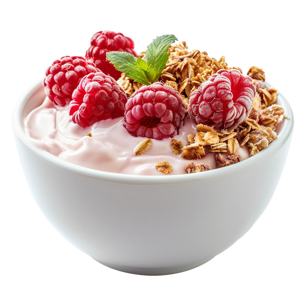 AI generated Yogurt bowl isolated on transparent background png