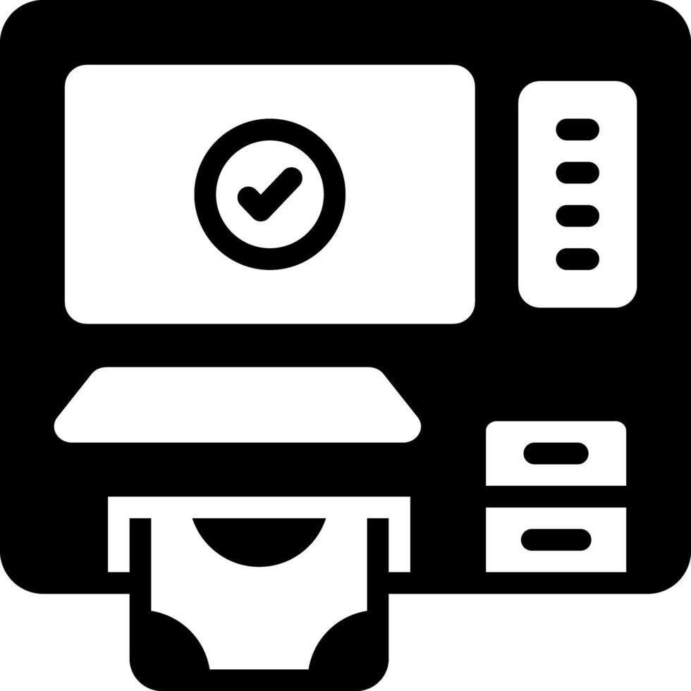 Solid black icon for withdrawal vector
