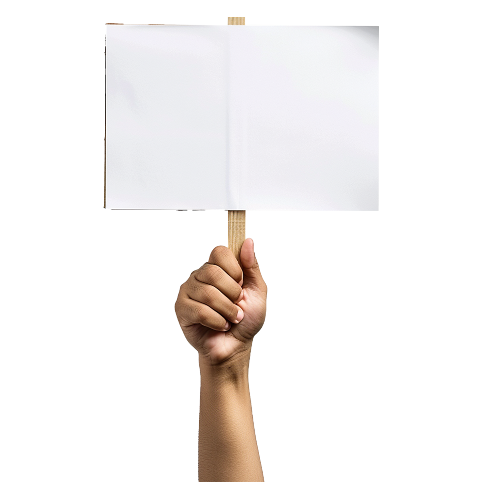 AI generated Handheld protest sign on transparent background png
