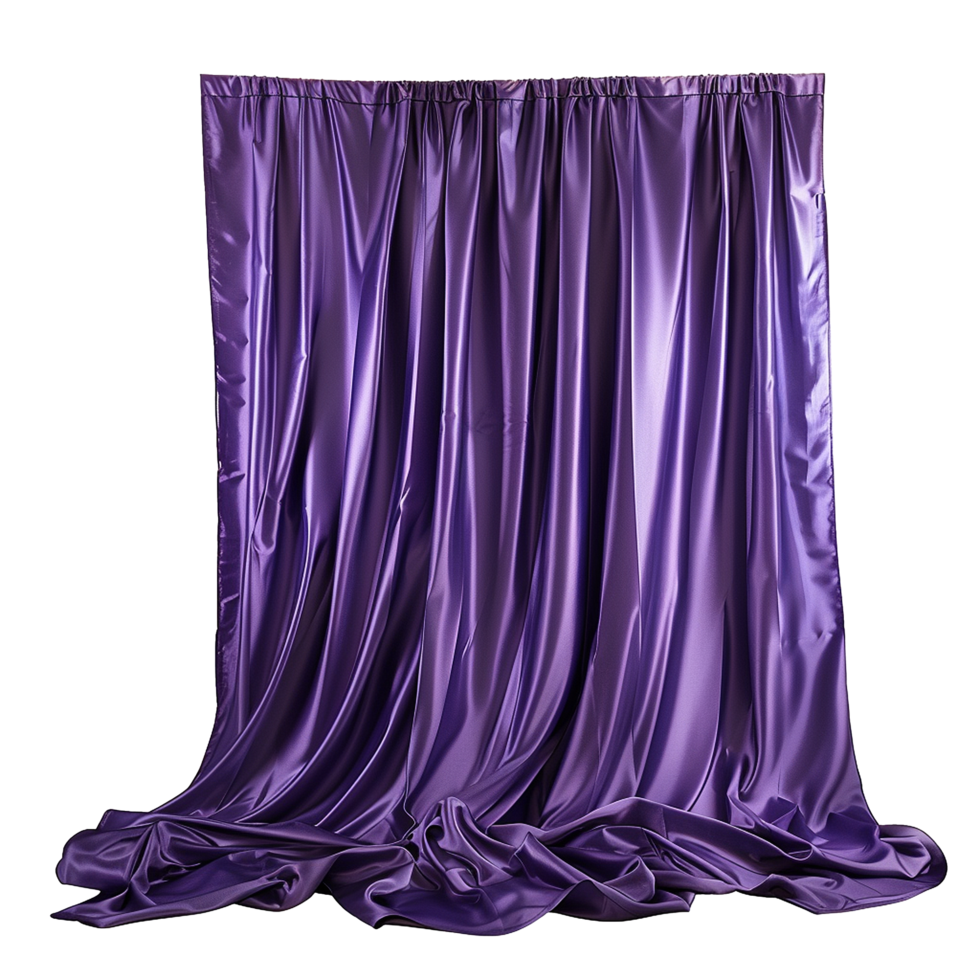AI generated Silk curtain png isolated on transparent background