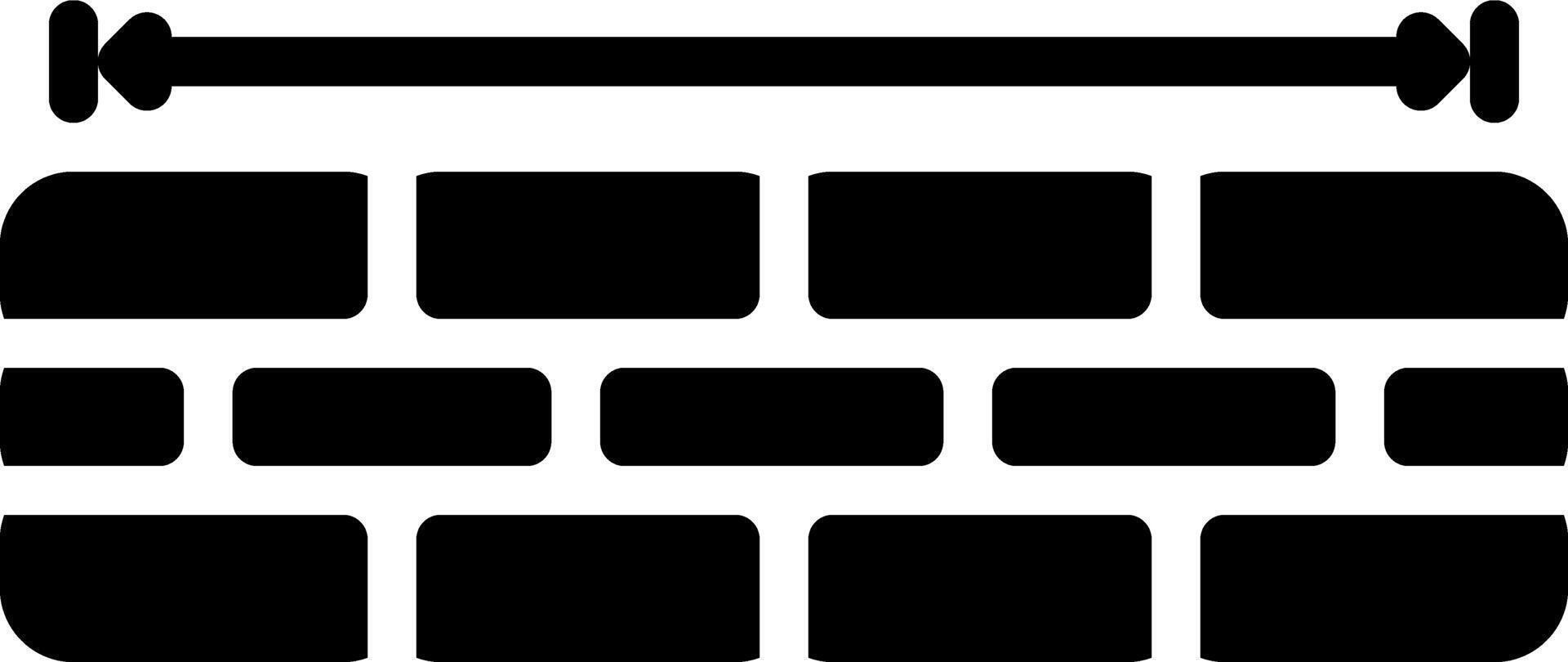Vector solid black icon for breadth