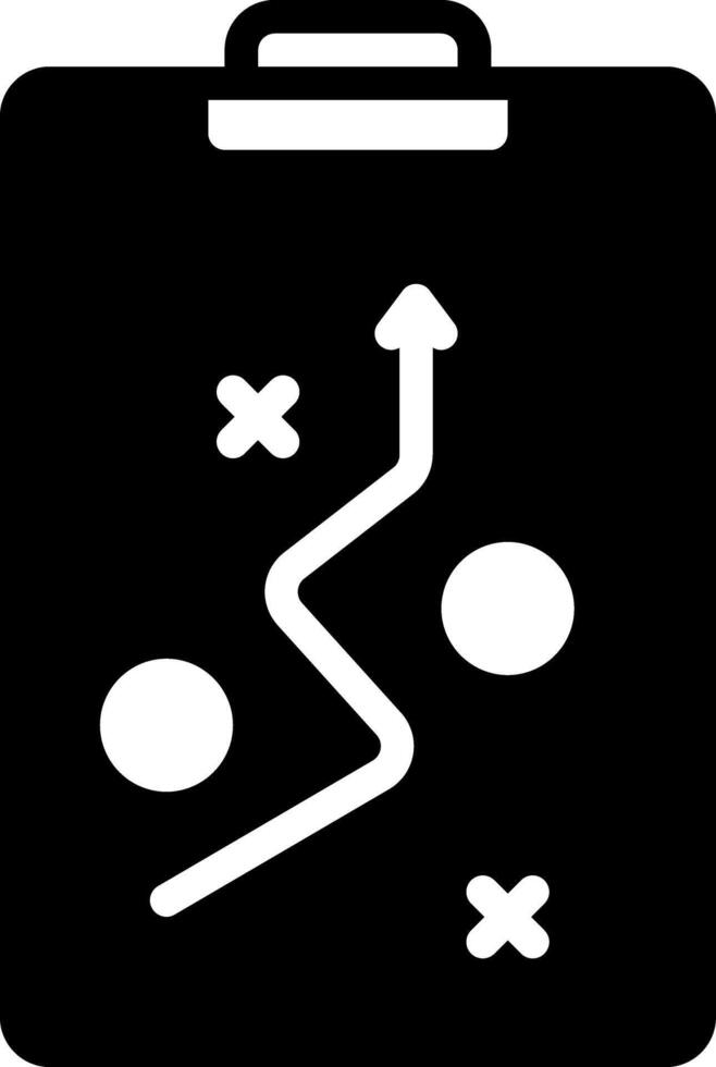 Solid black icon for strategy vector