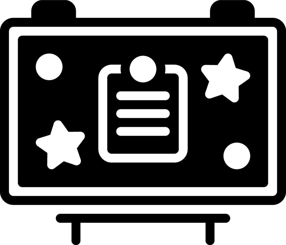 Vector solid black icon for boards