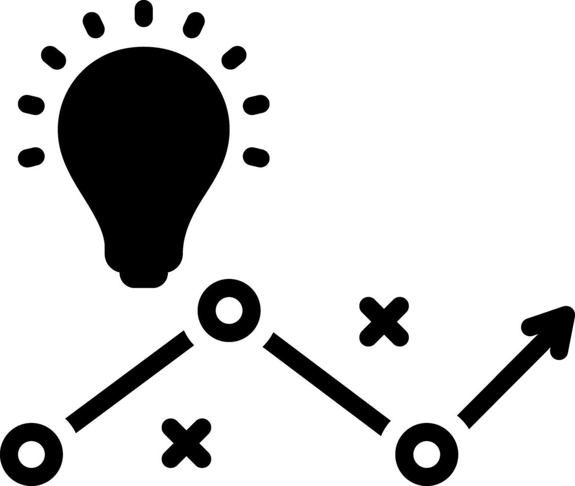 sólido negro icono para estrategia vector