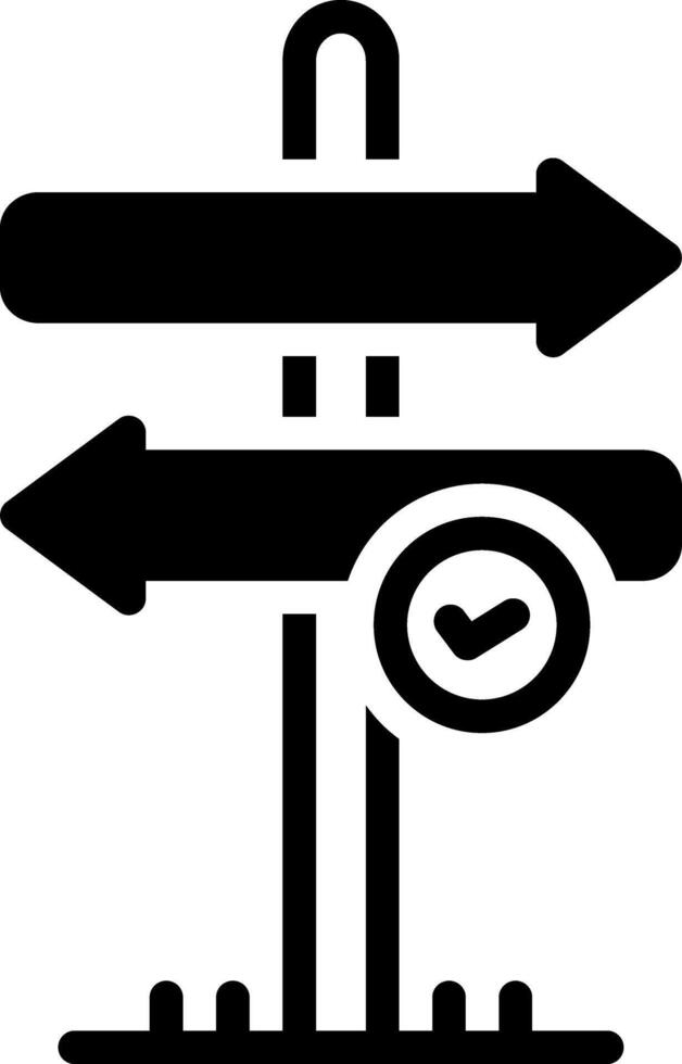 Solid black icon for choice vector