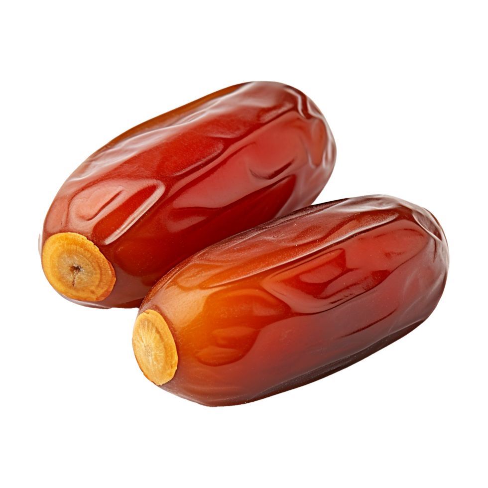 AI generated Dates in wooden bowl isolated on transparent background png