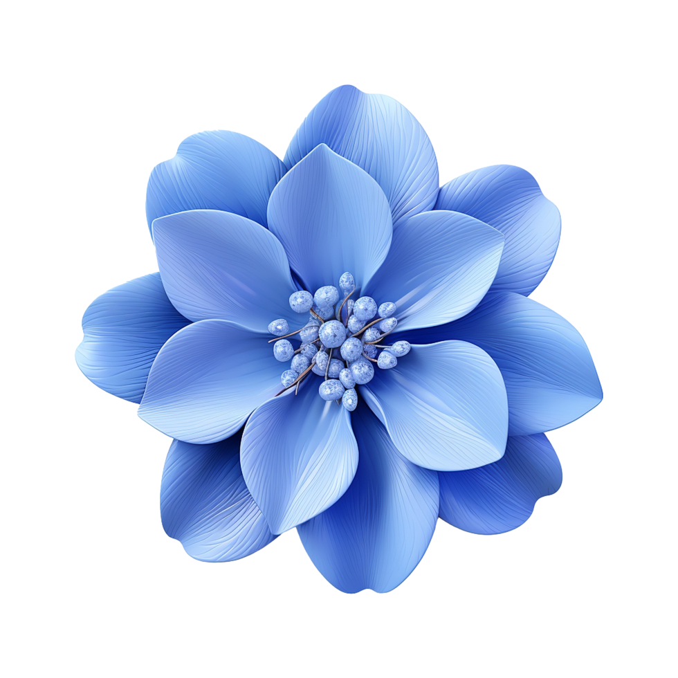 ai gerado 3d estilo colorida flor isolado em transparente fundo png