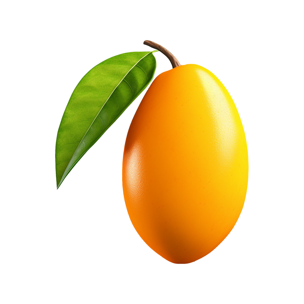 AI generated 3d Mango isolated fruits on transparent background png