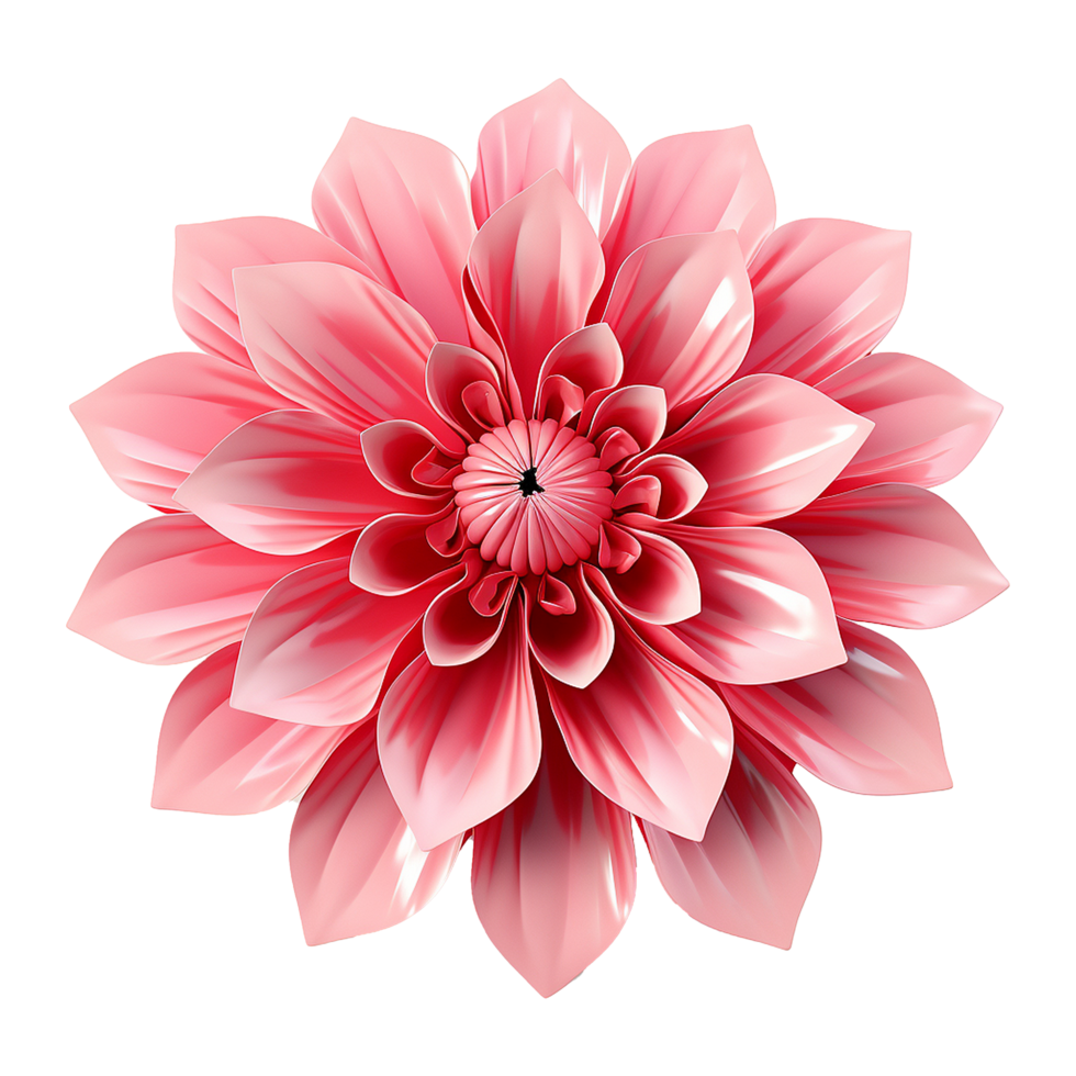 AI generated 3d style colorful flower isolated on transparent background png