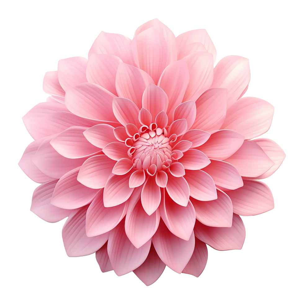 AI generated 3d style colorful flower isolated on transparent background png