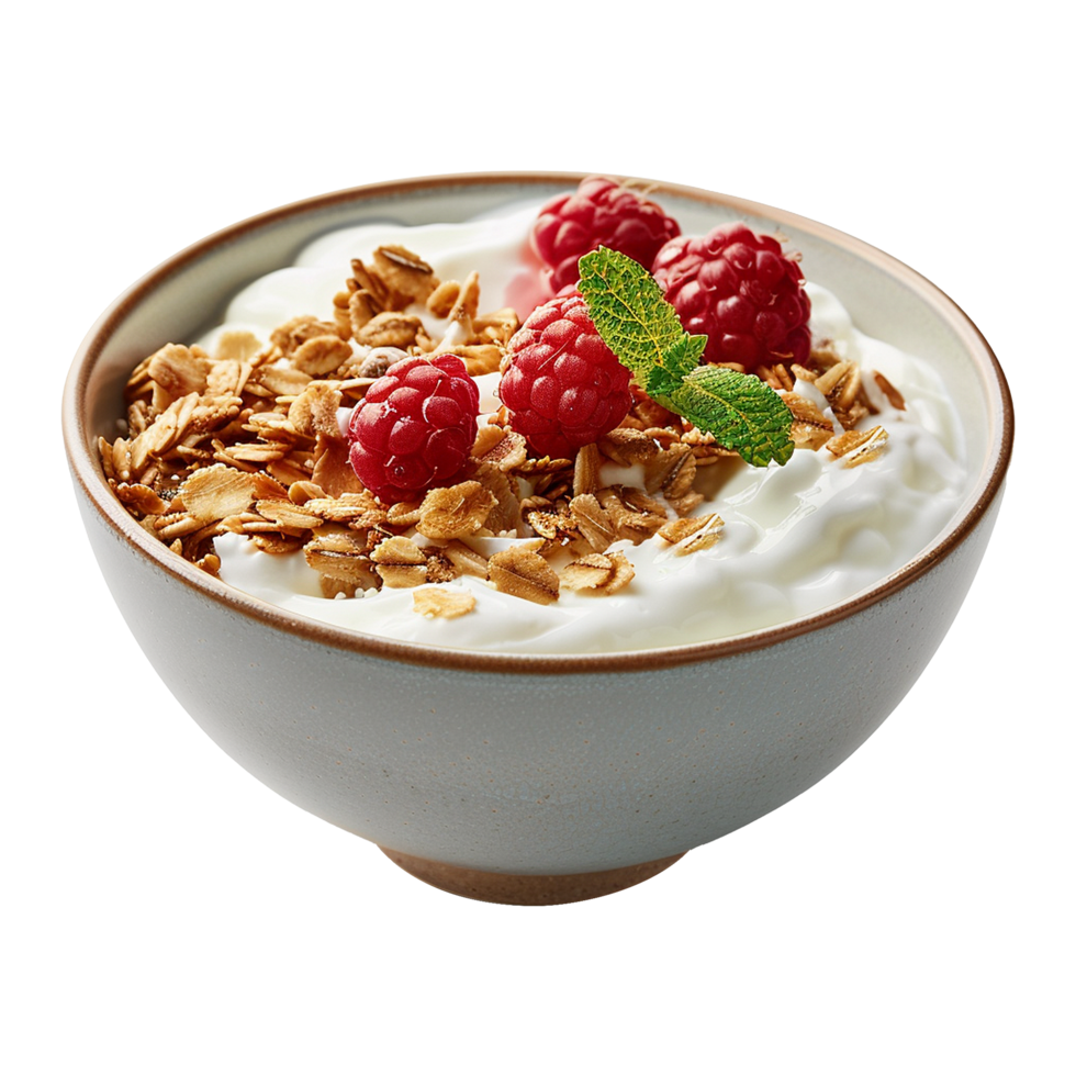 AI generated Yogurt bowl isolated on transparent background png