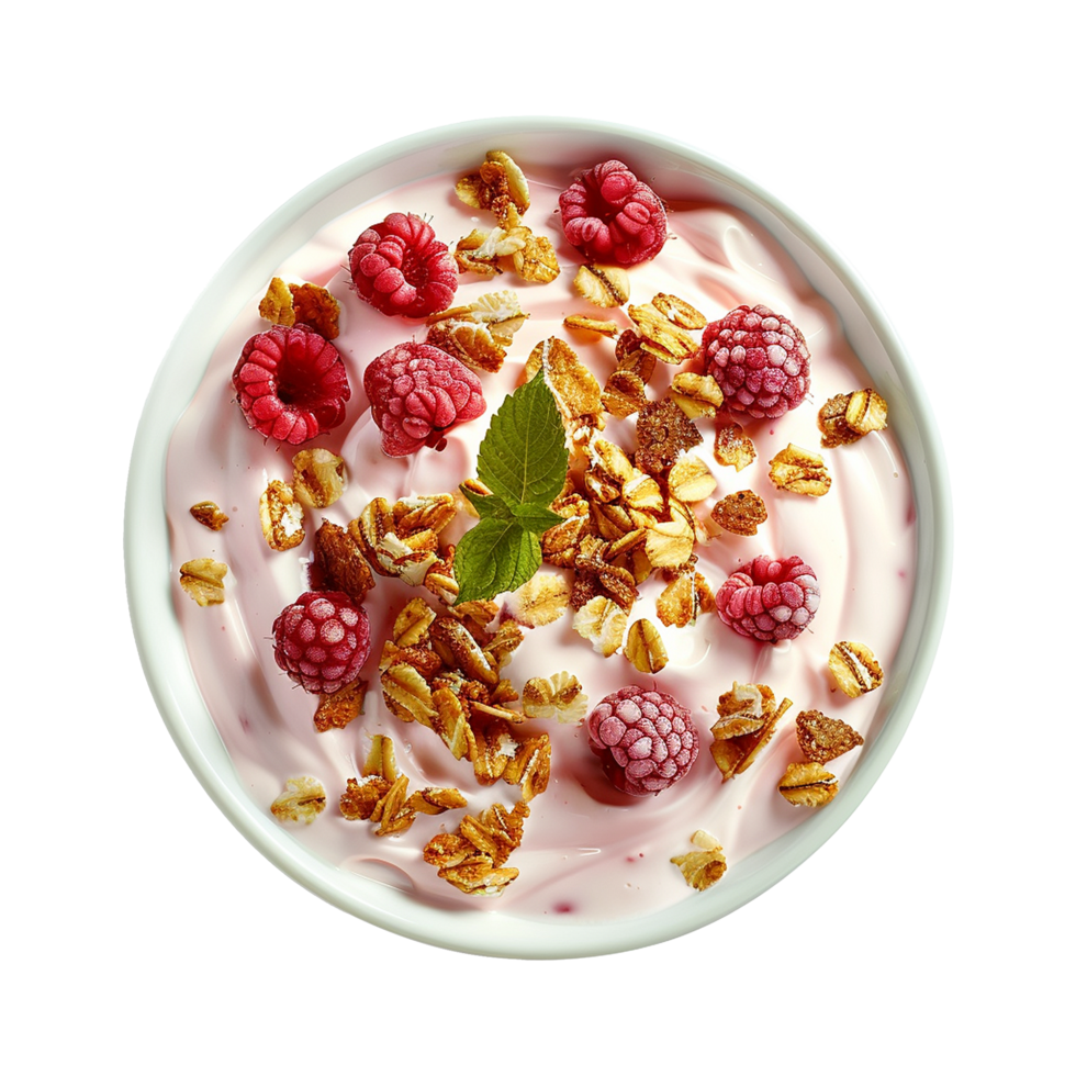 AI generated Yogurt bowl isolated on transparent background png