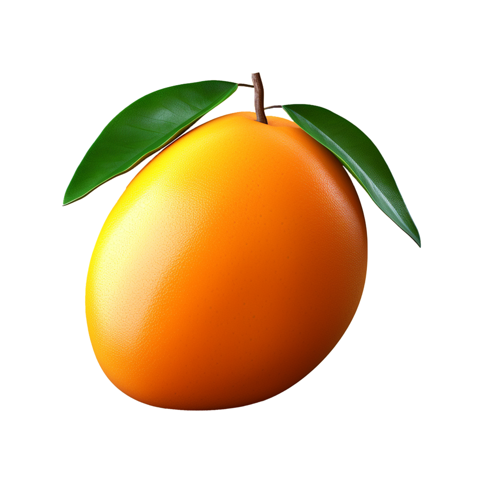 AI generated 3d Mango isolated fruits on transparent background png