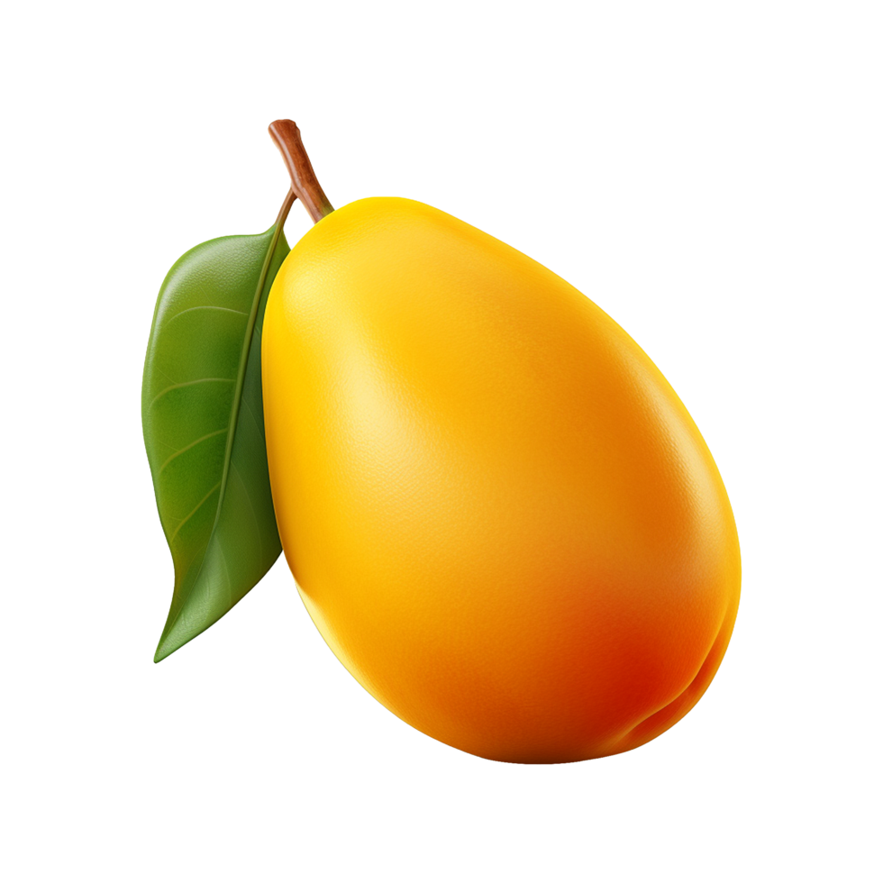 AI generated 3d Mango isolated fruits on transparent background png