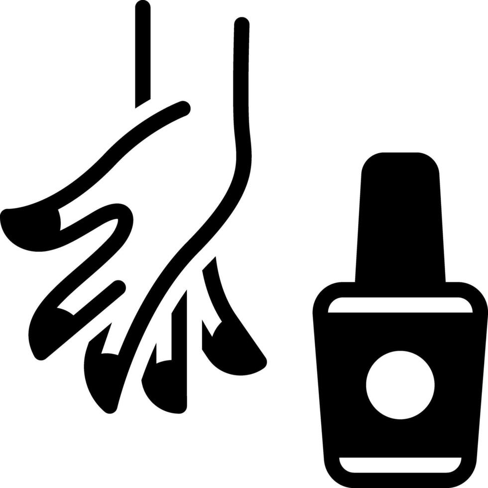 Solid black icon for manicure vector