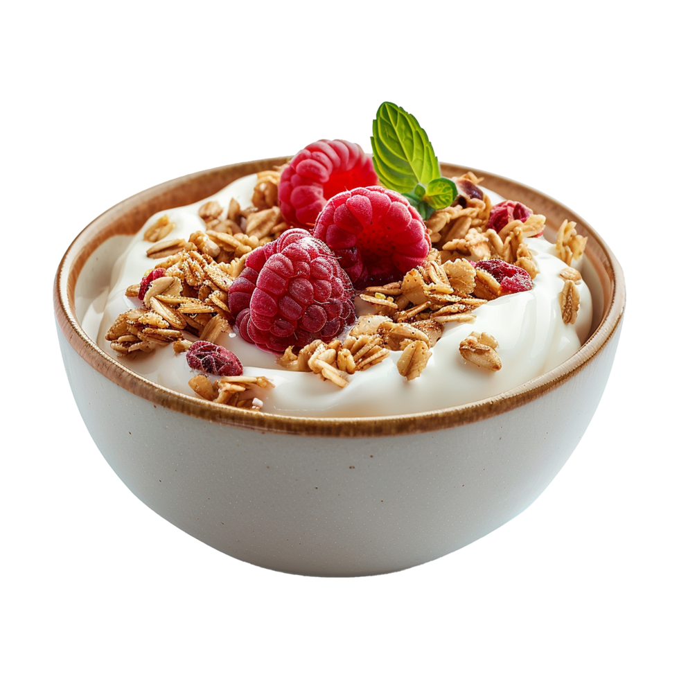 AI generated Yogurt bowl isolated on transparent background png