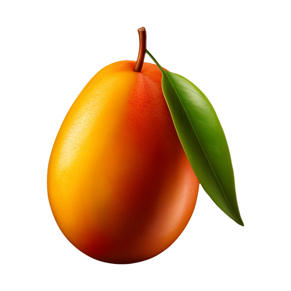 ai généré 3d mangue isolé des fruits sur transparent Contexte png