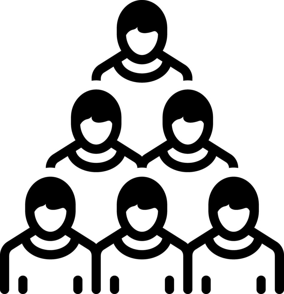 Solid black icon for group vector