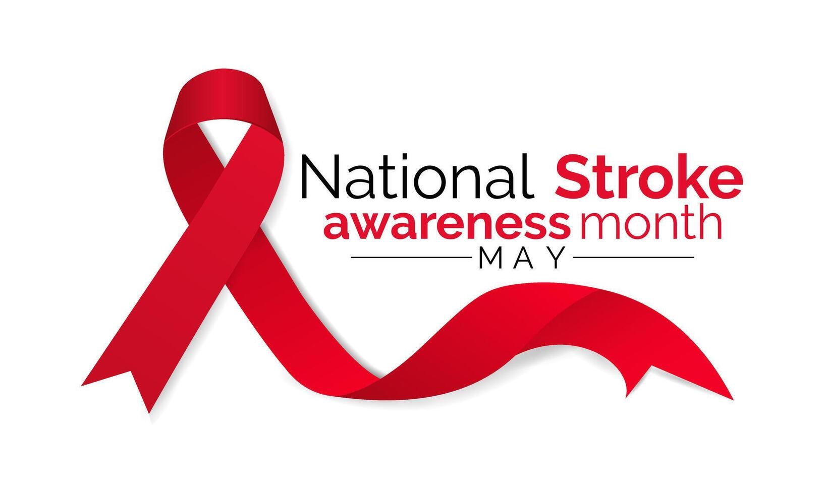 National Stroke awareness month is observed each year during May. Template for background, banner, card, poster design. Vector EPS10 illustration.