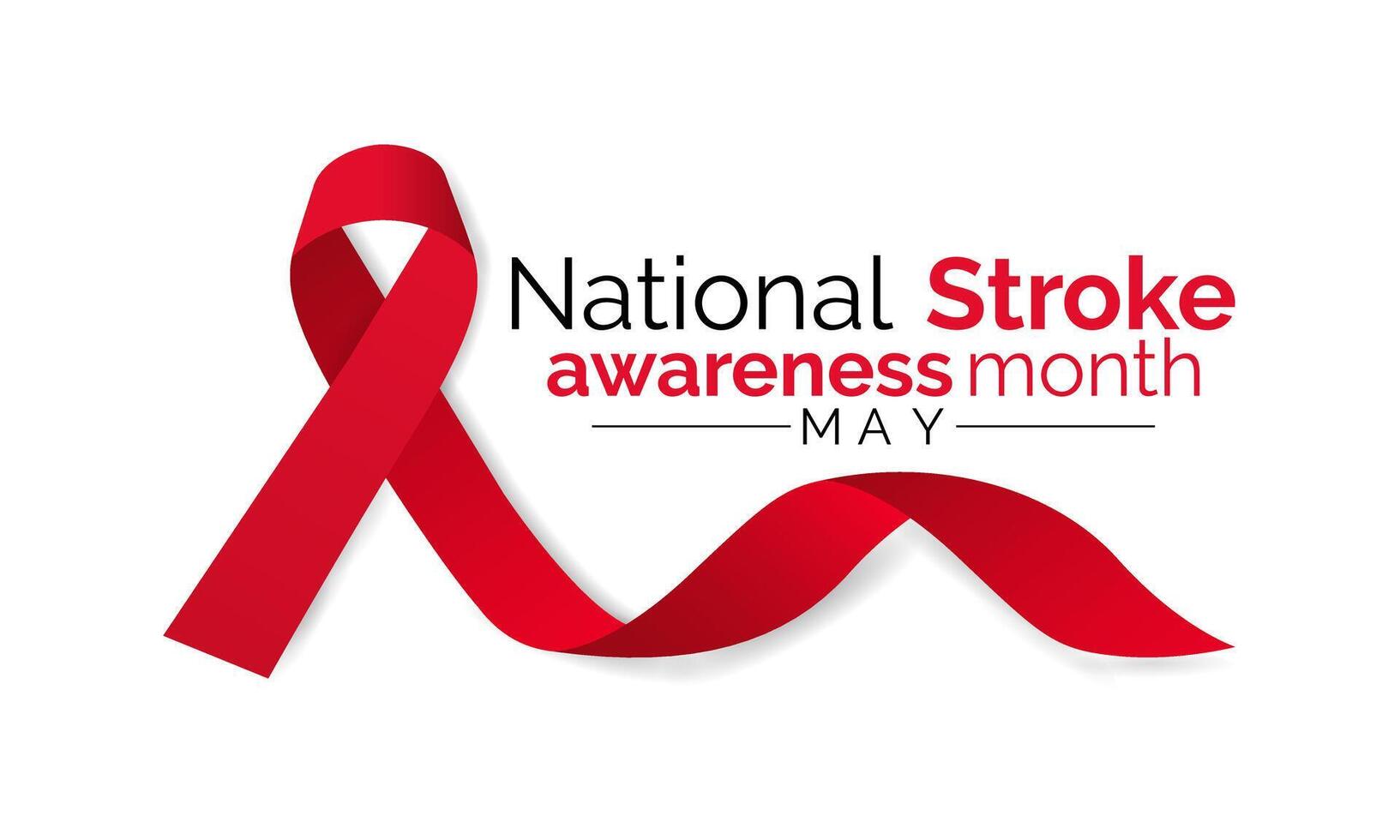 National Stroke awareness month is observed each year during May. Template for background, banner, card, poster design. Vector EPS10 illustration.